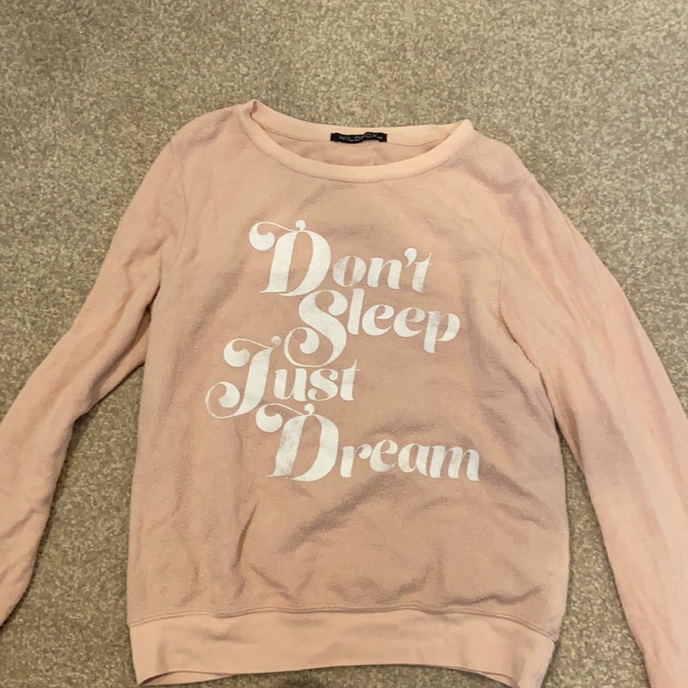 Wildfox soft light pink crew neck
